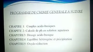 Miniature : chimie en général en première année de médecine