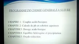Miniature : la chimie générale en première année de médecine..