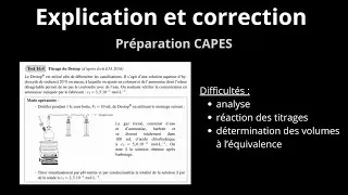 Miniature : Exercice de chimie organique, niveau préparation CAPES