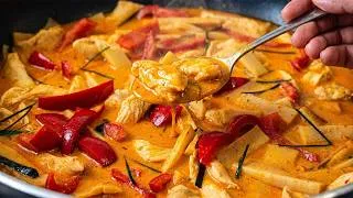 Miniature : #แกงเผ็ดไก่ใส่หน่อไม้แช่บๆ-poulet au curry rouge