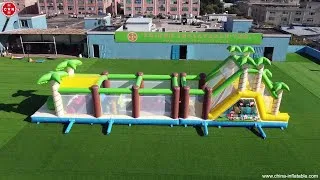 Miniature : Parcours d'obstacles gonflables Challenge Run amovible (19m*3.8m*5.3m) T7-1255