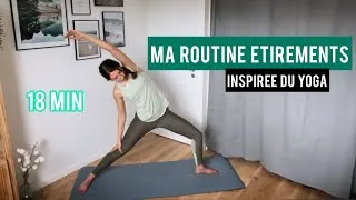 Miniature : 18 MIN - Etirements daily routine 🧘🏽‍♀️ inspirés du yoga - tous niveaux