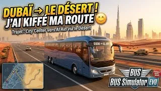 Miniature : Le trajet PARFAIT(ou peut-être pas😅😂) au cœur de Dubaï ! 🚌 (Bus Simulator Evo)