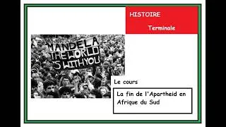 Miniature : HISTOIRE Cours Terminale La fin de l'apartheid en Afrique du Sud