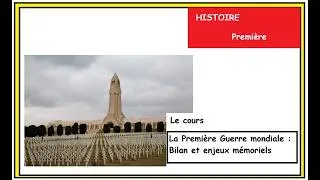 Miniature : HISTOIRE Cours Bilan et enjeux mémoriels de la Première Guerre Mondiale