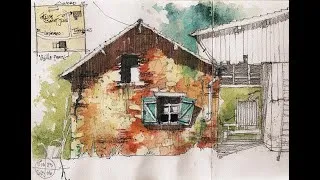 Miniature : Carnet croquis aquarelle " Balade et bonne mine 2023 "  Christian COUTEAU