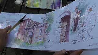 Miniature : Démonstration croquis aquarellé de Christian Couteau juillet 2019