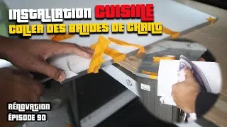 Miniature : COLLER DES BANDES DE CHANT THERMOCOLLANTES - INSTALLATION CUISINE - RÉNOVATION APPARTEMENT EP 90