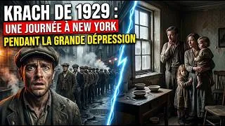 Miniature : KRACH de 1929 : Une journée à NEW YORK pendant la GRANDE DÉPRESSION |  Reconstitution IA