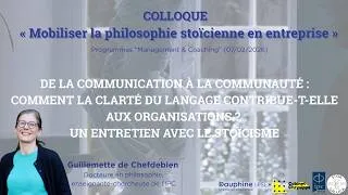 Miniature : Colloque Management & Philosophie 2026 - intervention Guillemette De Chefdebien-Zagarriga