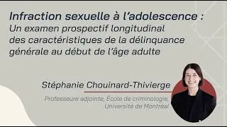 Miniature : Infraction sexuelle à l’adolescence - Stéphanie Chouinard-Thivierge