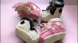 Miniature : Baskets bébé au tricot 2/2