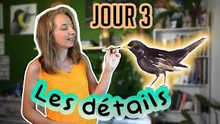 Miniature : [Peindre Ensemble] Jour 3 : Les détails du merle à l'aquarelle