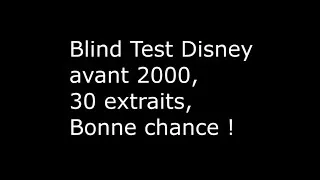 Miniature : Blind test Animés Disney avant 2000 avec 30 extraits vidéo FR - Blind Test de Titou