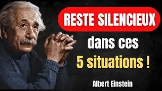 Miniature : ⚠️ RESTE SILENCIEUX dans ces 5 SITUATIONS | Leçons & Citations d'Albert Einstein #alberteinstein