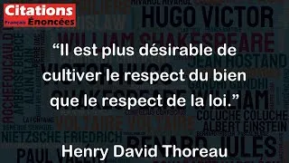 Miniature : Il est plus désirable de cultiver le respect du bien que le respect de la loi. - Henry David Thoreau