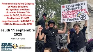 Miniature : Ukraine - Katya et Maria (Priama Diia) : Rencontre avec les organisations étudiantes 11 09 2025