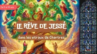 Miniature : Vitrail de l'arbre de Jessé de la cathédrale de Chartres expliqué aux enfants