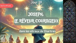 Miniature : Vitrail de saint Joseph de la cathédrale de Chartres expliqué aux enfants