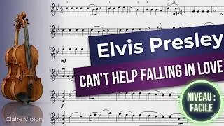 Miniature : Elvis Presley - Can't help falling in love au violon facile