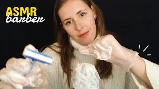 Miniature : ASMR ✂️ Barber shop roleplay : je m'occupe de ta barbe ! (mousse à raser, ciseaux, rasoir, ...)