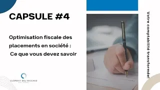 Miniature : Optimisation fiscale des placements en société : Ce que vous devez savoir 💡📈