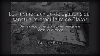 Miniature : Les mémoriaux de délégations du sanctuaire oraculaire de Claros