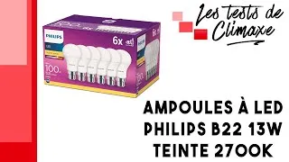 Miniature : Test d'un lot d'ampoules à led Philips B22 13W teinte 2700K