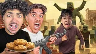 Miniature : On a Survécu à une APOCALYPSE de ZOMBIE en VENDANT des TARTES ! (ft. Litsu et Jayzz)
