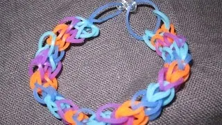 Miniature : bracelet rainbow loom motif croisé en français