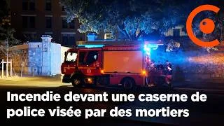 Miniature : Incendie devant une caserne de police visée par des tirs de mortiers à Paris - 14 juillet