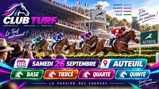Miniature : DERNIÈRE MINUTE QUINTÉ SAMEDI 26 SEPTEMBRE AUTEUIL #PREDICTIONS #PRONO #TURF #LIFEISBUTADREAM #PMU 
