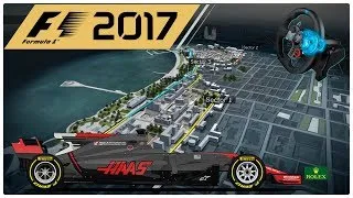 Miniature : F1 2017 : Grand prix d'Azerbaïdjan avec Romain Grosjean #9 (Wheelcam G29)