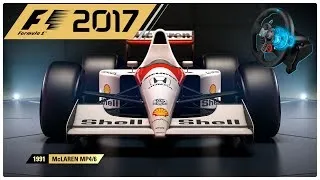 Miniature : F1 2017 : Monaco Classics la nuit ! McLaren 1991 MP4/6 #7 (Wheelcam G29)