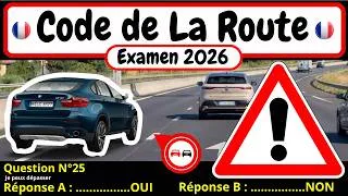 Miniature : ✅ TEST GRATUIT DU CODE DE LA ROUTE 2026 🚗267