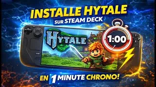 Miniature : Installer Hytale sur le Steam Deck en 1 minute ! #tutorialexpress