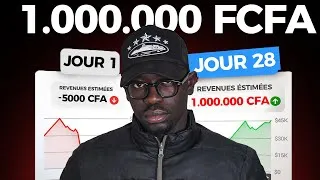 Miniature : j'ai fait 1.000.000 FCFA avec Youtube en 28 Jours! (Méthode dévoilée)
