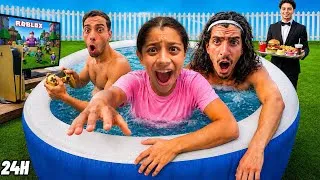Miniature : LE DERNIER QUI SORT DU JACUZZI BRULANT GAGNE 1 000€ !? 😱💰 (IMPOSSIBLE...)