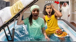 Miniature : J'ai CONSTRUIT un JACUZZI SECRET dans ma CHAMBRE… Mes Parents L'ONT DÉCOUVERT 😱 ?!