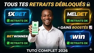 Miniature : Le Secret | Débloquer tous vos retraits en 30 minutes sur 1XBET MelBet BetWinner ou 1WIN