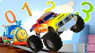 Miniature : Dessin animé pour les petits. Bill Le Monster Truck sauve les chiffres. Apprendre à compter
