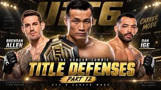 Miniature : After Losing Lightweight Gold, Korean Zombie Defends 145 vs Allen & Ige | UFC 6 Career Mode #12