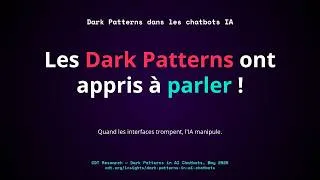 Miniature : Les Dark Patterns ont appris à parler ! Les Dark Patterns dans les chatbots IA