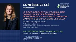 Miniature : Le développement du vocabulaire comme levier de réussite et de persévérance scolaires au primaire