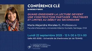 Miniature : Conférence CLÉ - Quand enseigner la lecture devient une construction partagée