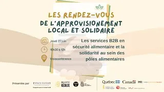 Miniature : Les services B2B en sécurité alimentaire et la solidarité au sein des pôles alimentaires