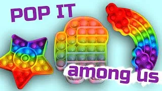 Miniature : Pop it Among us Pop it fidget toys satisfying video