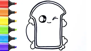 Miniature : Coloring a Drawing of aTasty Sandwitch #Dessin et coloriage video