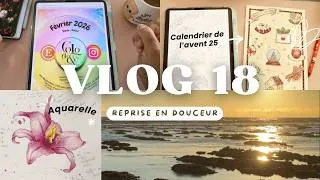 Miniature : Vlog 18 De l'aquarelle, du coloriage, des balades et le récap du calendrier de l'avent!