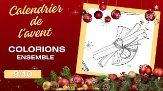 Miniature : 🎄9/10  orange et cannelles, Calendrier de l'avent tuto coloriage aux crayons de couleur!